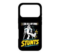 Carcasa para iPhone 17 Pro Camiseta con Texto en inglés I Do My Own Stunts Get Well Funny Injury Leg