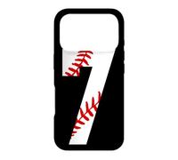 Carcasa para iPhone 17 Pro Camiseta de béisbol #7 con Cordones para 7º cumpleaños número 7