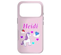 Carcasa para iPhone 17 Pro Camiseta de cumpleaños con diseño de Unicornio para niña con Nombre Heidi