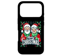 Carcasa para iPhone 17 Pro Camiseta de Feliz Navidad - Feliz Linda Sra. Claus y Mr Claus