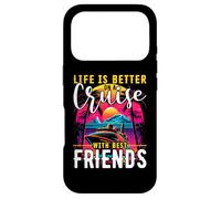 Carcasa para iPhone 17 Pro Camiseta Life is Better on a Cruise with Best Friends