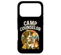 Carcasa para iPhone 17 Pro Camp Counselor Funny Dog Campfire Diseño al Aire Libre