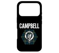 Carcasa para iPhone 17 Pro Campbell Clan Scottish Name Escudo de Armas Tartán