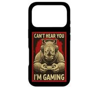 Carcasa para iPhone 17 Pro Can't Hear You Im Gaming Rhino Funny Gamer Art para Hombres y Mujeres