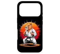 Carcasa para iPhone 17 Pro Capybara Black Belt Taekwondo Karate Martial Artist