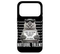 Carcasa para iPhone 17 Pro Capybara Mugshot Chillest Sospechoso Natural Talento Divertido