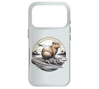 Carcasa para iPhone 17 Pro Capybara Zen en cocodrilo - Regalo de Animales exóticos Divertido