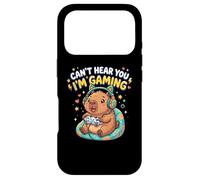 Carcasa para iPhone 17 Pro Capybaras Rodents Gaming Can't Hear You I'm Gaming Capybara