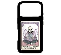 Carcasa para iPhone 17 Pro Cargando mis Cristales con la Carta del Tarot Esqueleto de rencor Puro