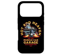 Carcasa para iPhone 17 Pro Caricatura de Coche clásico de Hotrod Heaven Muscle Car Garage de EE. UU.