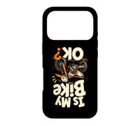 Carcasa para iPhone 17 Pro Caricatura de Moto de Cross al revés Is My Bike Ok