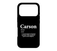 Carcasa para iPhone 17 Pro Carson Definition Funny Boy Name Regalo de cumpleaños para Carsons