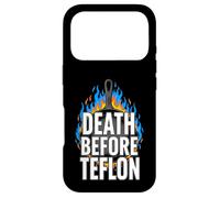 Carcasa para iPhone 17 Pro Cast Iron Skillet Cooking Death Before Nonstick Pan