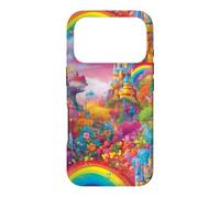 Carcasa para iPhone 17 Pro Castillo Rainbow Fairytale Magical Princess Design