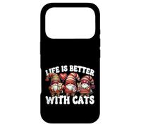 Carcasa para iPhone 17 Pro Cat Dad GNOME Life Is Better with Cats Cute Valentines
