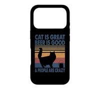 Carcasa para iPhone 17 Pro Cat Is Great Beer Is Good & People Are Crazy Persian Cat