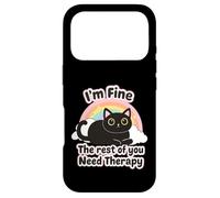 Carcasa para iPhone 17 Pro Cat Lover'S Funny I'm Fine The Rest of You Need Therapy