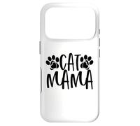 Carcasa para iPhone 17 Pro Cat Mama Paw Prints para Amantes de los Gatos Día Nacional del Gato