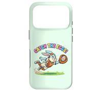Carcasa para iPhone 17 Pro Catch The Eggs Funny Easter Bunny Buceo Catch Baseball Boys