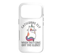 Carcasa para iPhone 17 Pro Caticorns Fly When They Sale The Closet Cat Unicorn Fun
