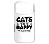 Carcasa para iPhone 17 Pro Cats Make Me Happy You Not So Much Humans Make My Head Hurt