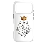 Carcasa para iPhone 17 Pro Cavalier King Charles Spaniel Perro con una Corona