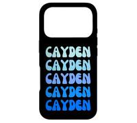 Carcasa para iPhone 17 Pro Cayden Retro Name Stack Design
