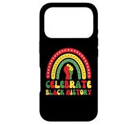 Carcasa para iPhone 17 Pro Celebrar la Historia Negra Rainbow Black African Civil Rights