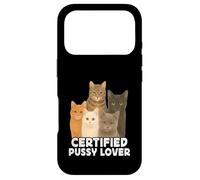 Carcasa para iPhone 17 Pro Certified Pussy Lover Funny Pussy Cat Meme Adult Joke