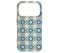 Carcasa para iPhone 17 Pro Cerulean Blue Beige Star Moroccan Classic Geometry Pattern