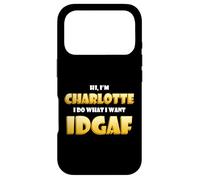 Carcasa para iPhone 17 Pro Charlotte Costume Idgaf Meme Funny Char Costume Charlottes