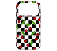 Carcasa para iPhone 17 Pro Checkerboard Cherry Classic Pattern Summer Fruit
