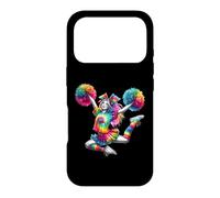Carcasa para iPhone 17 Pro Cheerleader Pom Poms Colorful Outfit Rainbow Tie Dye