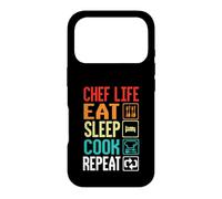 Carcasa para iPhone 17 Pro Chef Life Eat Cook Repeat Funny Cooking Chefs Lover
