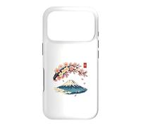 Carcasa para iPhone 17 Pro Cherry Blossom Mount Fuji Japanese Ukiyo-e Sakura Art