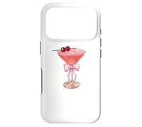Carcasa para iPhone 17 Pro Cherry Martini con Coqueta Rosa Coqueta codificada estética