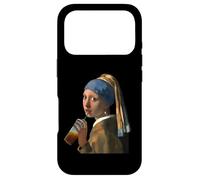 Carcasa para iPhone 17 Pro Chica con un Pendiente de Perla Latte Helado de Johannes Vermeer