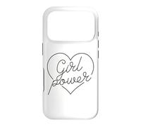 Carcasa para iPhone 17 Pro Chica Poder Corazón Amor Mujeres poderosas Fuerte Empoderar Mujer