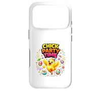 Carcasa para iPhone 17 Pro Chick Party Time Lindo Diseño de Celebración de Pascua