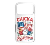 Carcasa para iPhone 17 Pro Chicka Boom Boom Divertido 4 de Julio Pollo Patriótico