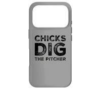 Carcasa para iPhone 17 Pro Chicks Dig The Pitcher - Divertido Amante del béisbol