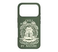 Carcasa para iPhone 17 Pro Chill by Nature Cottagecore Frog Meditation Vintage Badge