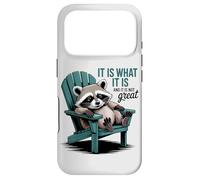 Carcasa para iPhone 17 Pro Chill Raccoon Lazy Summer Actitud - Cita Divertida