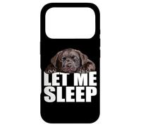 Carcasa para iPhone 17 Pro Chocolate Lab Let Me Sleep, Perro, Cachorro, marrón, Laboratorio, mamá, papá