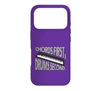 Carcasa para iPhone 17 Pro Chords First Drums Second Keyboard Músico
