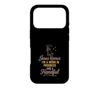 Carcasa para iPhone 17 Pro Christian Petty Oró Fe Humor SASS God Knows Me