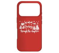 Carcasa para iPhone 17 Pro Christmas Book Lover Santa Dashing Through One More Chapter