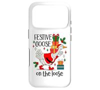 Carcasa para iPhone 17 Pro Christmas Goose Festive Goose on The Loose Duck Xmas Holiday