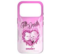 Carcasa para iPhone 17 Pro Chucky and Tiffany Till Death Flaming Heart