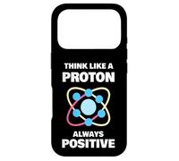 Carcasa para iPhone 17 Pro Ciencia Humor Siempre Positivo Piensa como un Protón